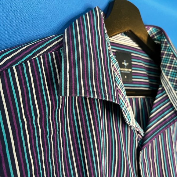Tailorbyrd Collection Purple Posh Button Down Large - Picture 1 of 7